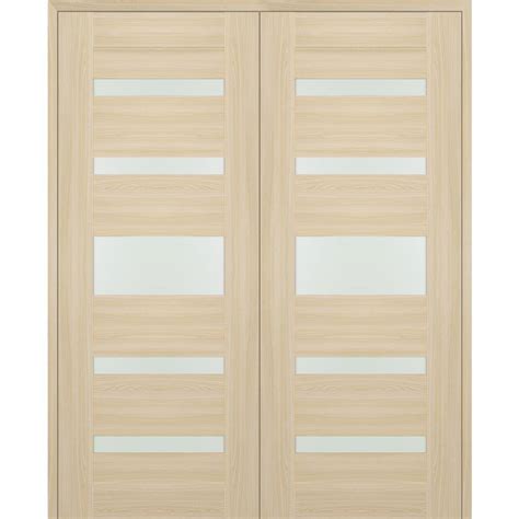 Belldinni Vona 07 05 36 In X 80 In Both Active 5 Lite Frosted Glass Loire Ash Wood Composite