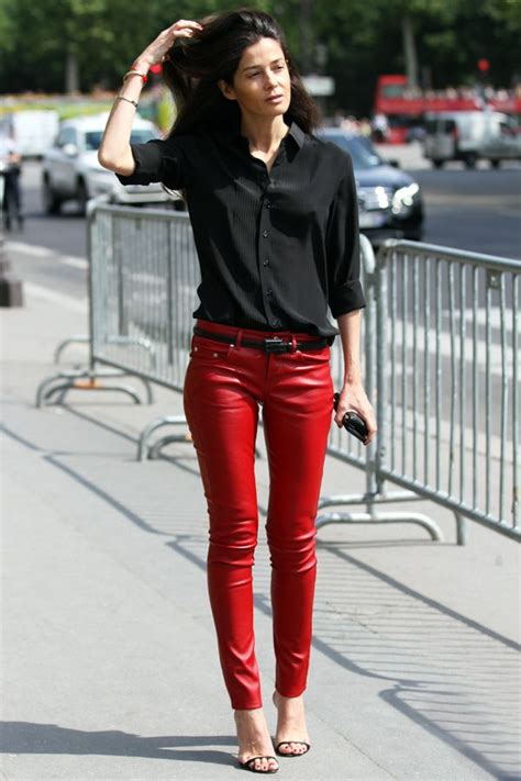 You Just Got Spotted Toronto Red Leather Pants Classy Leather