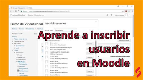 C Mo Inscribir Usuarios En Moodle En Forma Manual Expertos En E