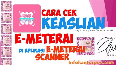 Cara Cek Keaslian E Meterai Dengan E Meterai Scanner Apps Dari Peruri