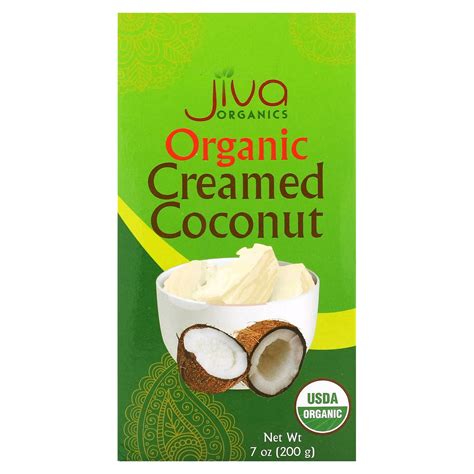 Jiva Organics Organic Creamed Coconut 7 Oz 200 G