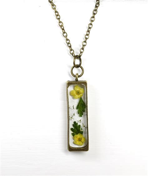 Pressed Flower Necklace Flower Necklace Resin Resin Pendant Real Flower Necklace Real