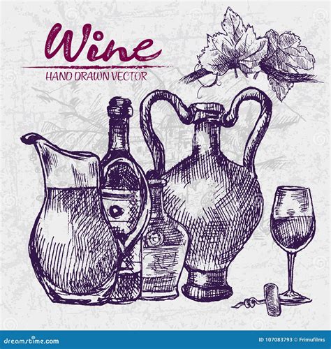 Wine Art Illustration Vintage Karina Nalley