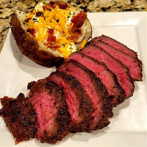 Sirloin Steak And Loaded Baked Potato Foodporn