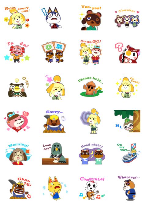 Nintendo: Animal Crossing stickers now available on LINE - Perfectly ...