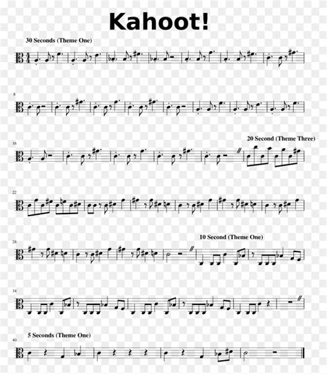 Kahoot Sheet Music 1 Of 1 Pages Kahoot Theme Song Trumpet, Gray, World ...