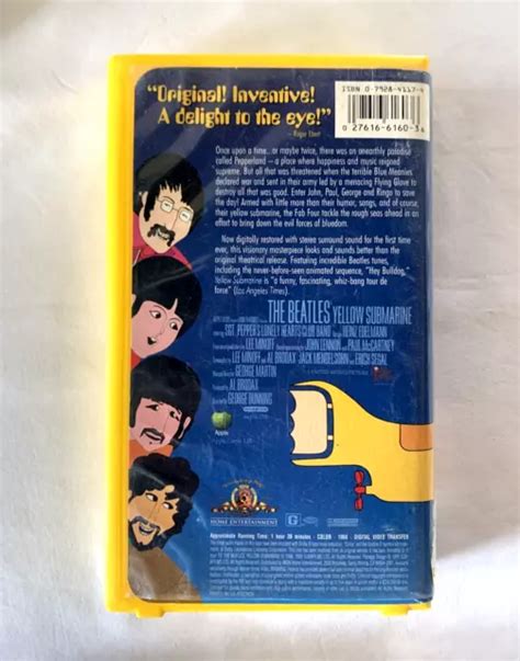 The Beatles Yellow Submarine Vhs Tape Clamshell Mgm Home Entertainment