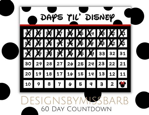 60 Day Vacation Countdown Printable Vacation Planning - Etsy