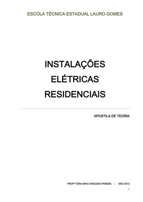 Pdf Apostila De Instala Es Eletricas Residenciais Pdf Dokumen Tips