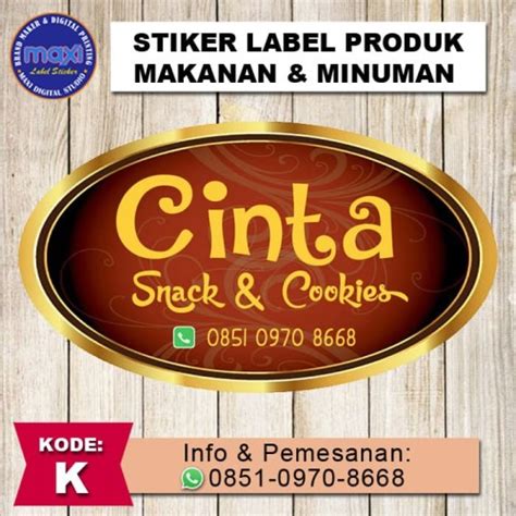 Jual Cetak Stiker Label Murah Bentuk Oval X Cm Kode K Kab Jember