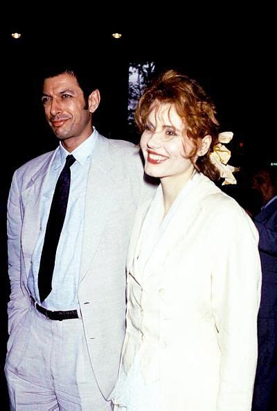 Jeff Goldblum And Geena Davis Geena Davis Celebrity Couples Stylish