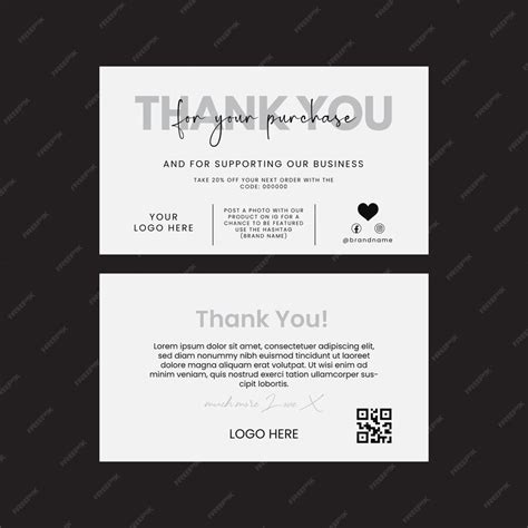 Premium Vector | Business Thank You Card Design Vector