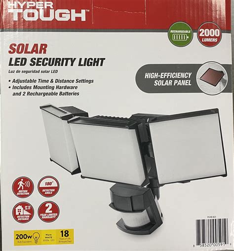 Hyper Tough Lumen Led Solar Motion Sensor Security Flood Light