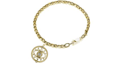 Judith Ripka Evil Eye Charm Bracelet Gold Transparent Pris