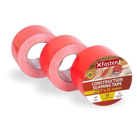 XFasten Construction Seaming Tape Red 3 X 55 Yards 3 Pack 55 Yards