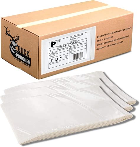 Amazon 250 Pack UPS Label Pouches 6 5 X 10 Packing List