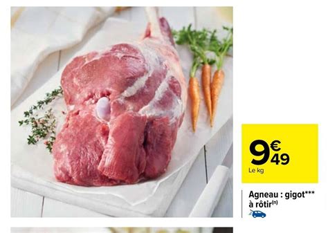 Promo Agneau gigot à rôtir chez Carrefour