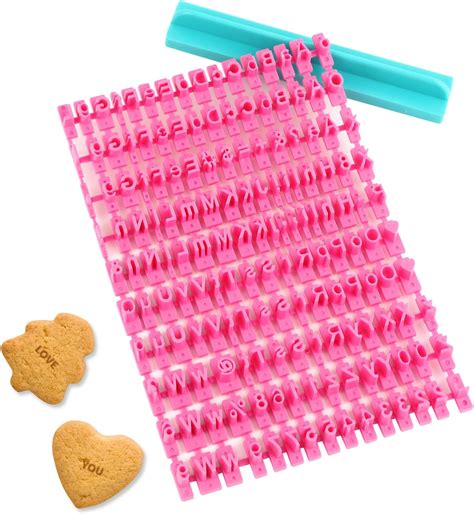 UKOFEW Emporte Piece Alphabet et Chiffre 150 Pièces Tampons à Biscuits