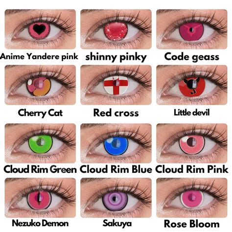 ベビーグッズも大集合 1 Pair Cosplay Color Contact Lenses For Eyes Anime