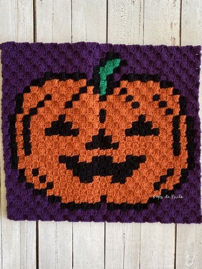 Crochet Halloween C2C Squares Pops De Milk Fun And Nerdy Crochet