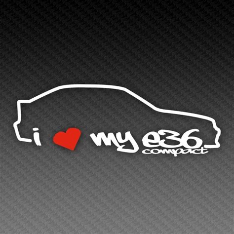 Bmw I Love My E Compact Sticker Cm X Cm Silhouette M Tuning Edm