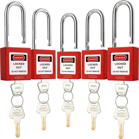 Leonako Lockout Tagout Locks Red Loto Lock Set Safety Locks Keyed