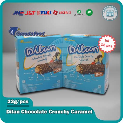 Jual Dilan Chocolate Crunchy Caramel Box Isi 12 Pcs Wafer Coklat