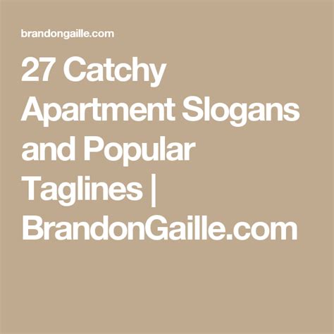 150 Catchy Apartment Slogans And Popular Taglines Slogan Marketing Slogans Apartment Marketing