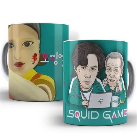 Caneca Round Squid Game X Cara Round Personalizada Ref