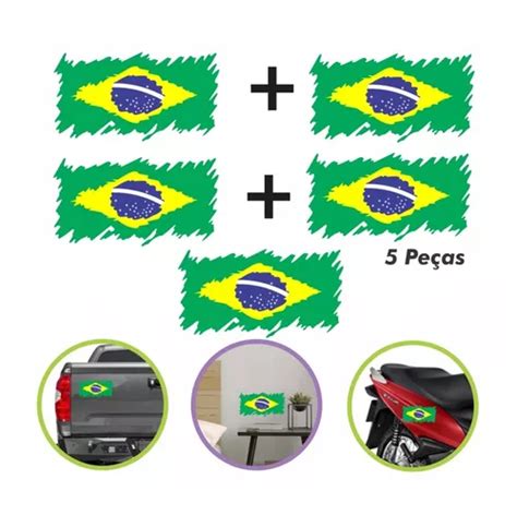 Adesivo Para Carro Bandeira Do Brasil Estilizada Un Picape