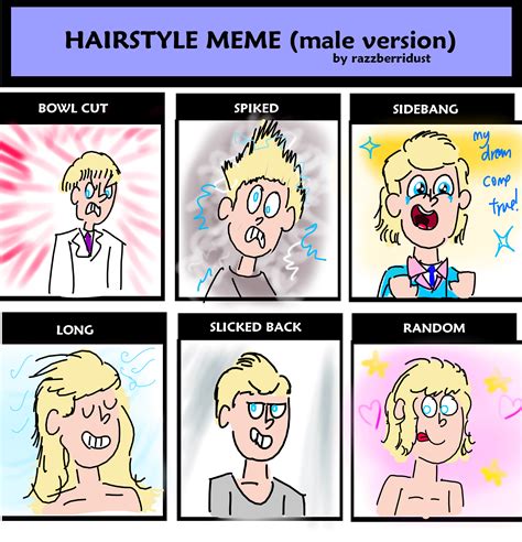 Six Hairstyle Meme But With Daniel Art By Me Template By Razzberridust Rcampcamp