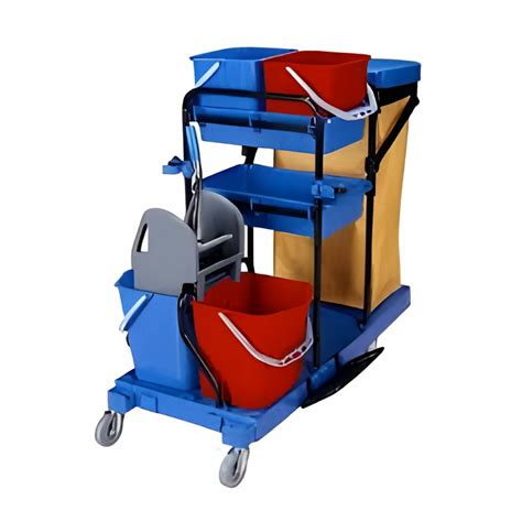 Italian Plastic Multi Functional Janitorial Cart For Hotels At Rs