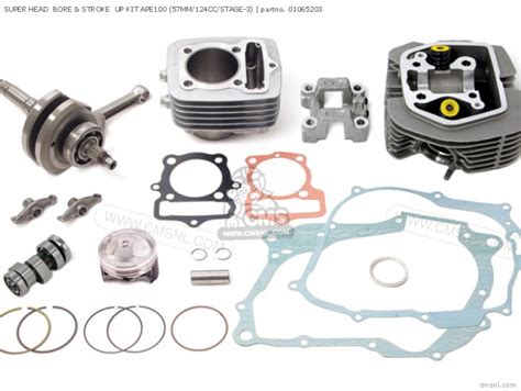 01065203 Super Head Bore Stroke Up Kit Ape100 57mm 124cc Stage 3