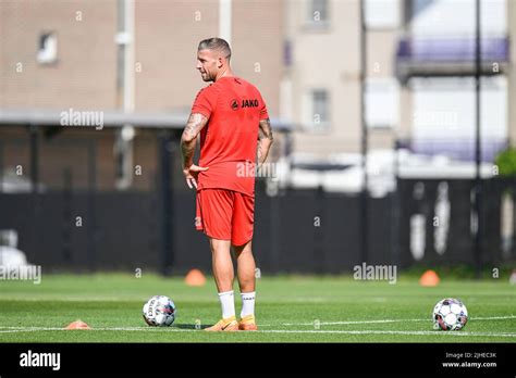 Toby Alderweireld Pictured During A Training Session Of Belgian Soccer