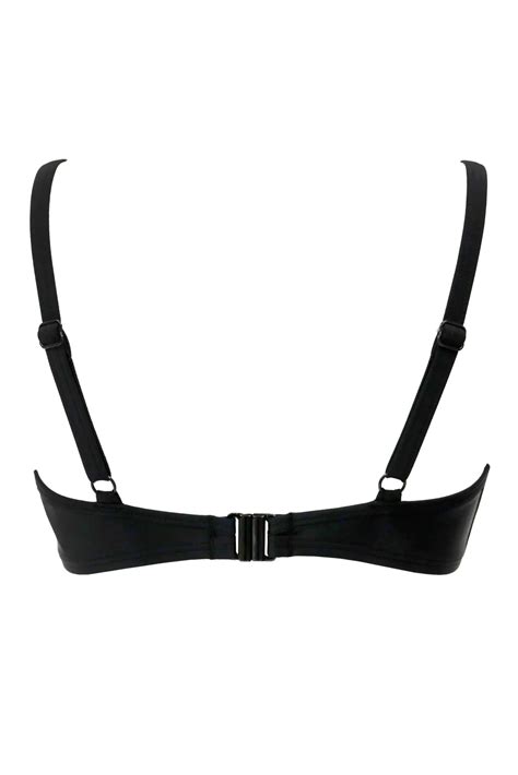 Free Spirit Lightly Padded Underwired Twist Front Bikini Top In Black