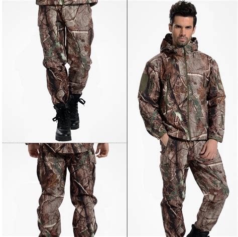 2018 Winter Autumn Waterproof Shark Skin Soft Shell Jacket Set Men