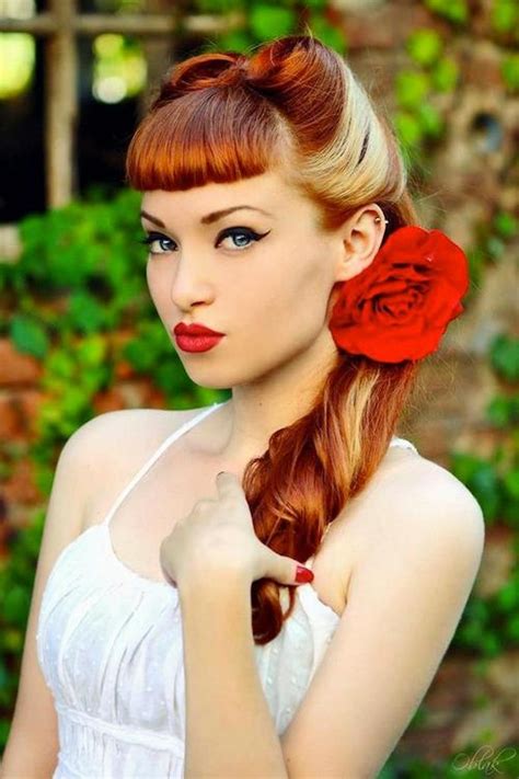 Stylish Retro Hairstyle With Blunt Bangs Hairstyles Weekly