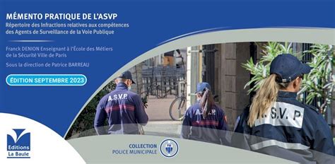 Police municipale Collectivités territoriales Mémento Pratique de l ASVP