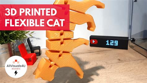 😺 3d Printed Flexible Cat Print In Place Cat 3d Print Flexi Cat