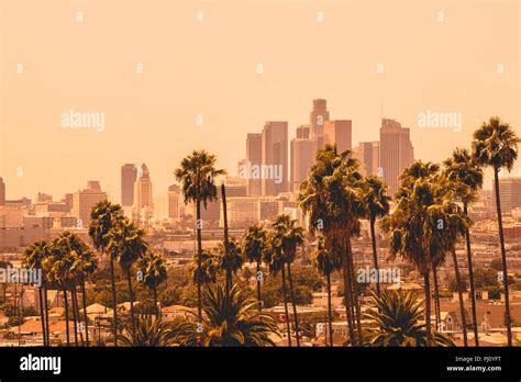 Aerial View Of Downtown Los Angeles Stock Photo Alamy