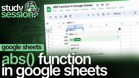 Google Sheets ABS Function Tutorial How To Use ABS Function In