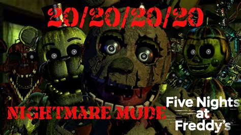 Fnaf Nightmare Aggressive Mode Full Run Youtube