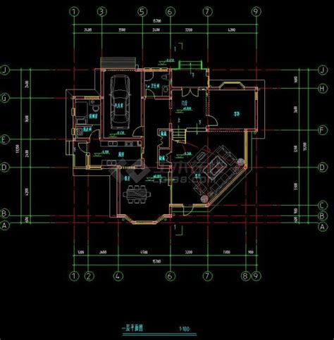 某地多层精美别墅建筑设计cad方案图别墅建筑土木在线