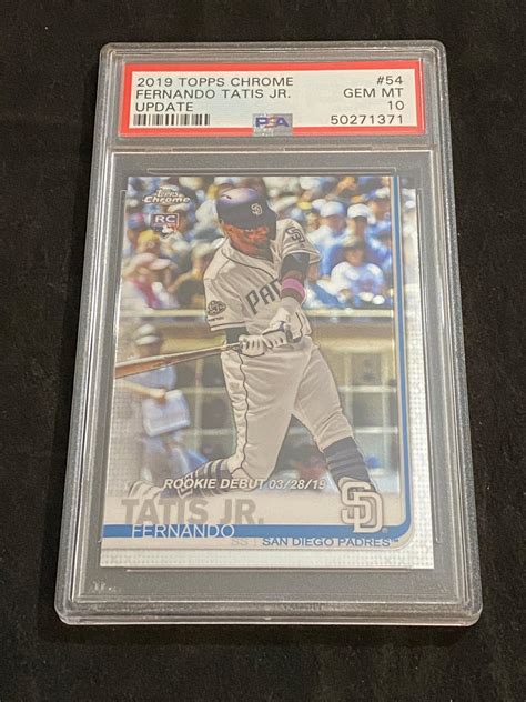 Lot PSA 10 Gem Mint 2019 Topps Chrome RC Update Fernando Tatis Jr