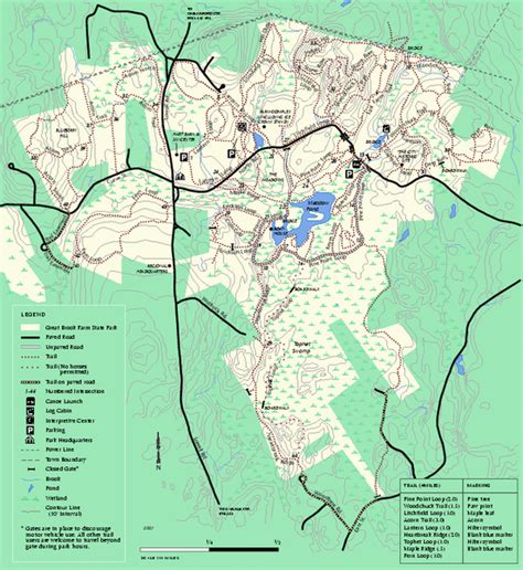 Great Brook Farm State Park trail map - carlisle ma • mappery