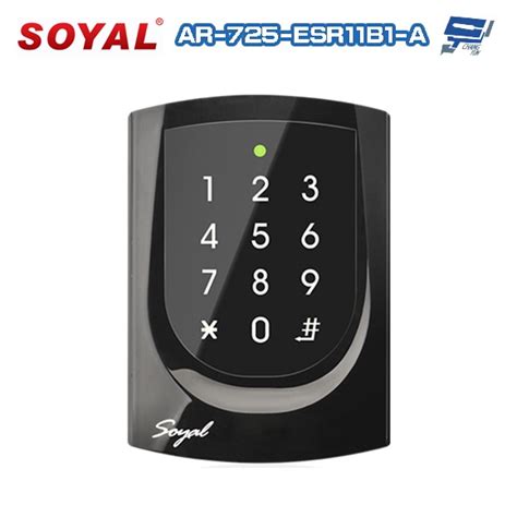 昌運監視器 Soyal Ar 725 E V2 E4 雙頻 Tcpip 亮黑 觸摸式背光鍵盤控制器 門禁讀卡機 蝦皮購物