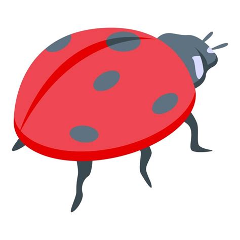 Icono De Mariquita De Verano Vector Isom Trico Lindo Insecto Escarabajo