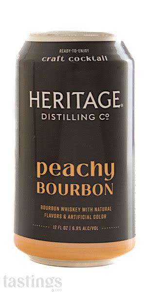 Heritage Canned Cocktails Peachy Bourbon Cocktail USA RTD Review Tastings