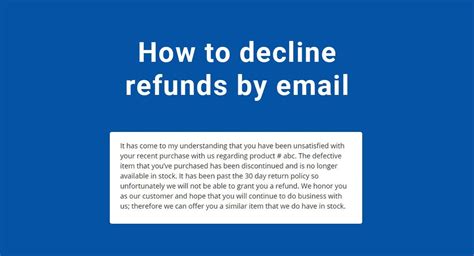 How To Decline Refunds By Email Termsfeed