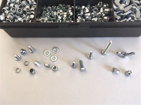 M High Tensile Zinc Plated Bolts Nuts Washers Assorted Kit Choose